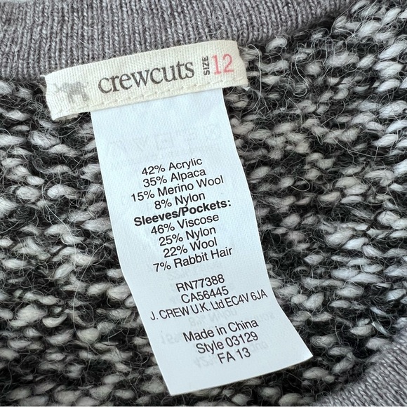 Crewcuts Wool and Angora Blend Cardigan In Gray size M (10/12) - Picture 10 of 13